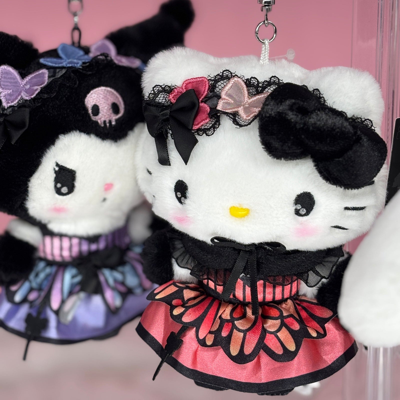 Hello Kitty Plush Keychain (Dark Butterfly Series)