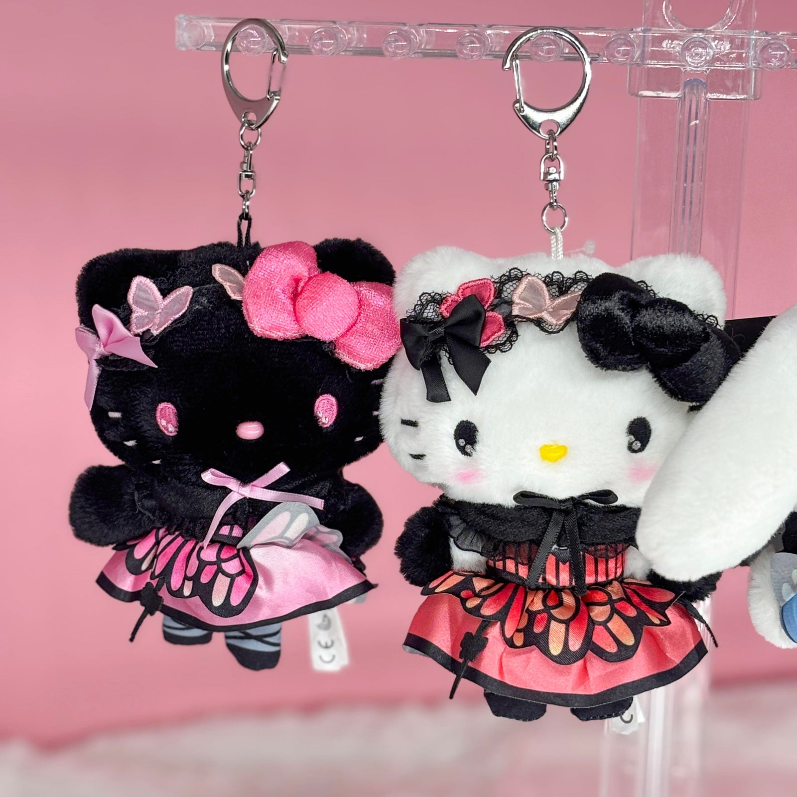 Hello Kitty Plush Keychain Black ver. (Dark Butterfly Series)