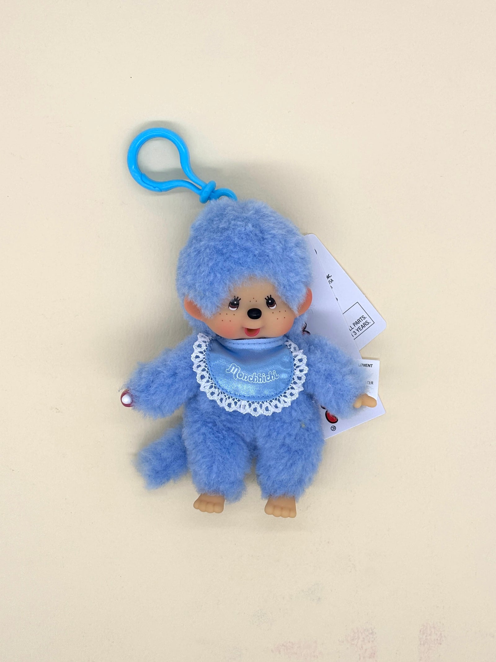 Monchhichi Blue Lace Satin Keychain
