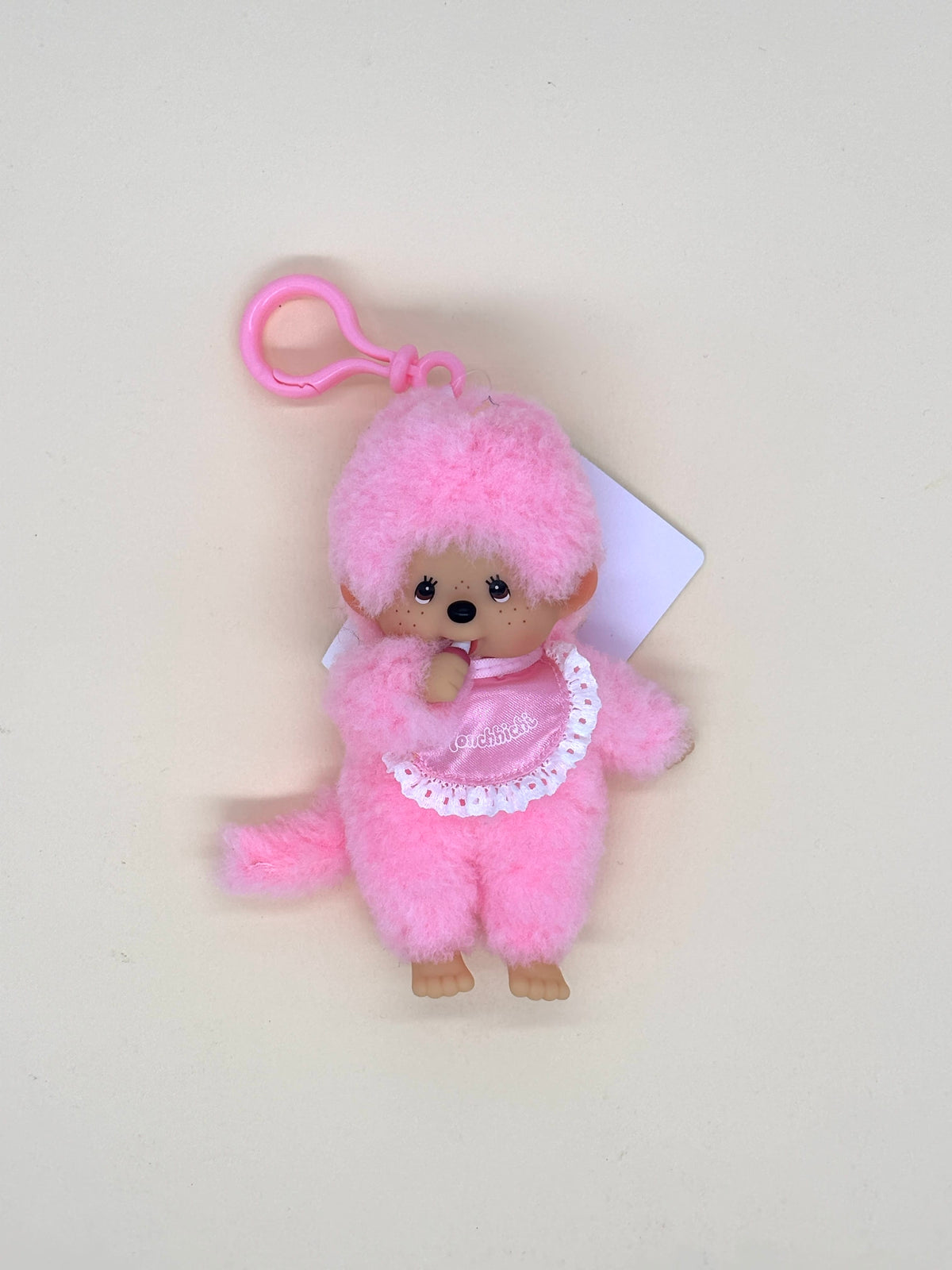 Monchhichi Light Pink Lace Satin Keychain