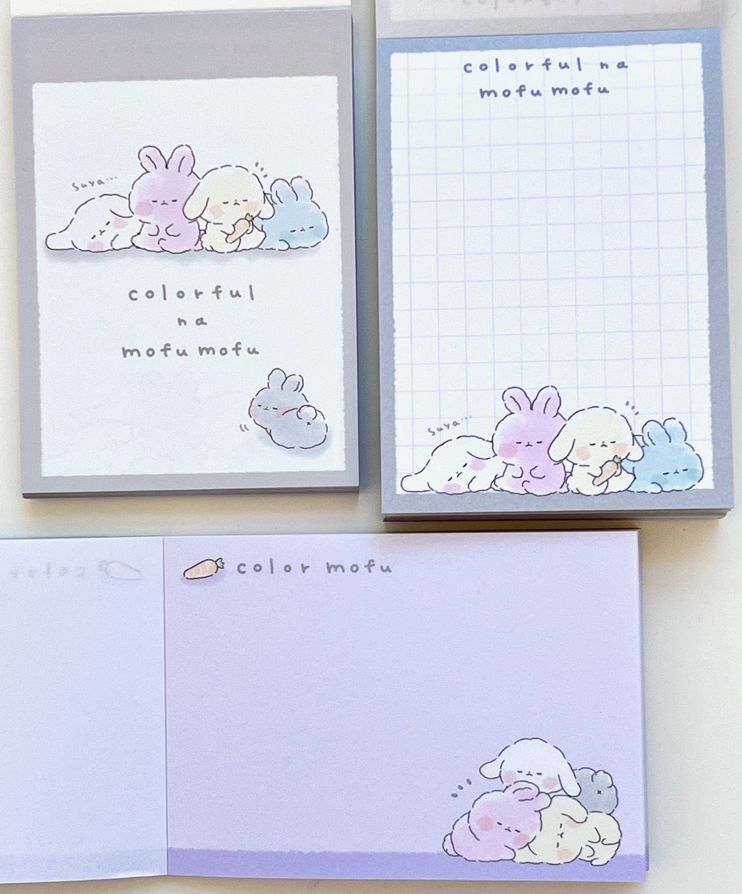 Colorful and Fluffy Sleepy Animals Mini Notepad