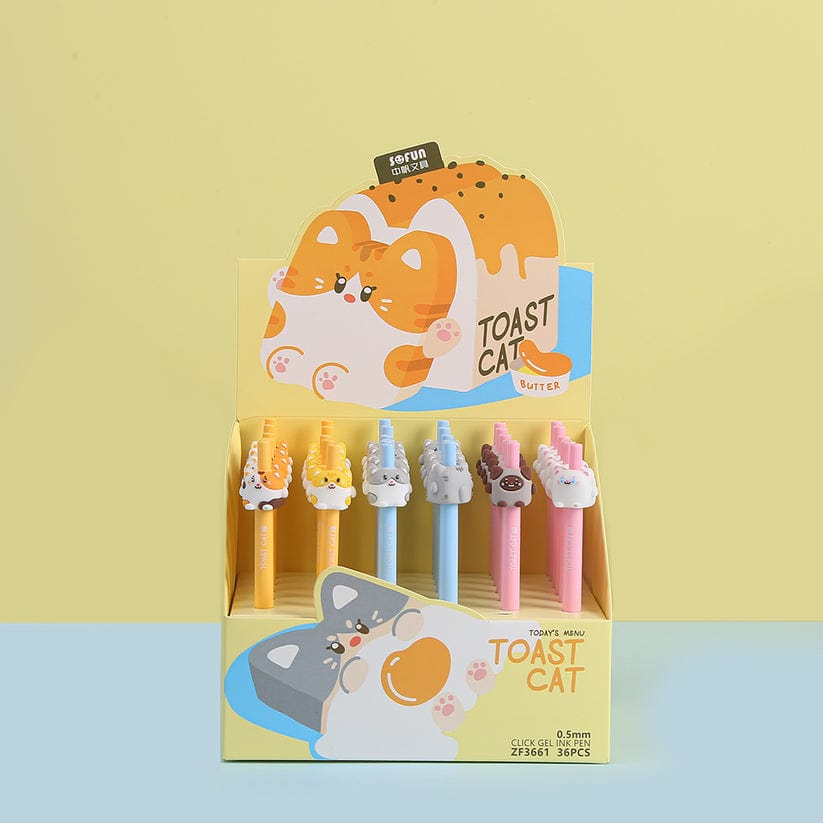 Toast Cat Retractable Gel Pen