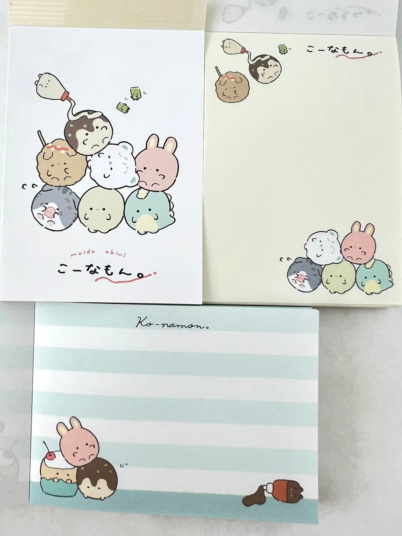 Round Animals Takoyaki Konamon Mini Notepad