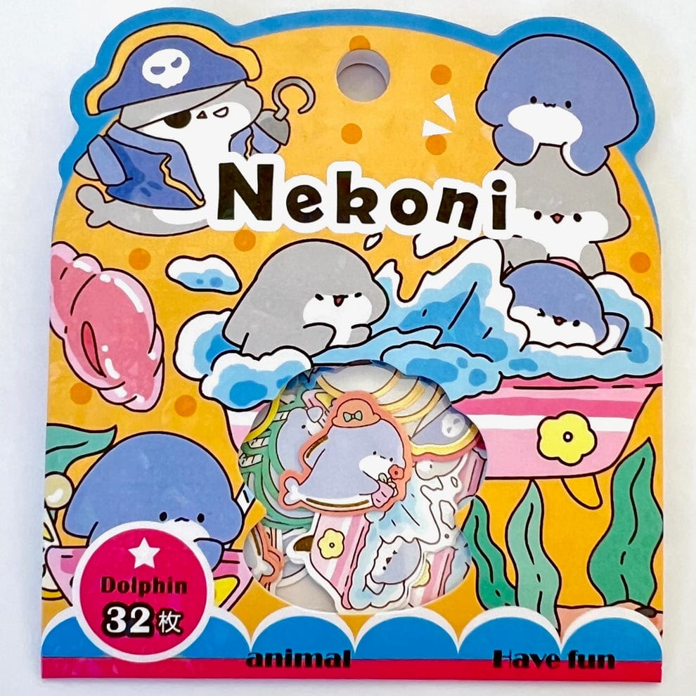 Kawaii Dolphin Sticker Flakes