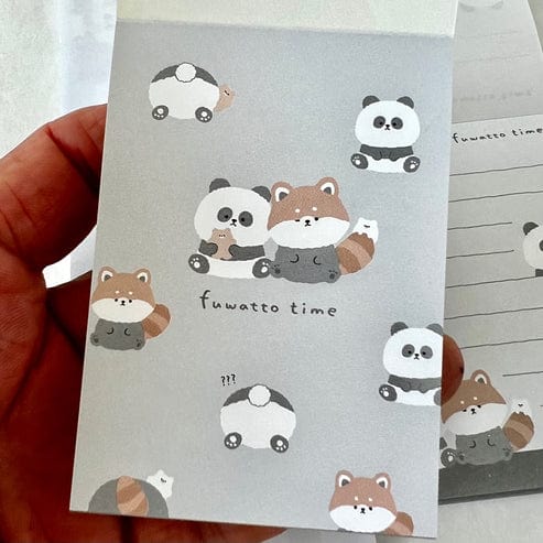 Fuwatto Time Panda and Red Panda Mini Notepad by Crux