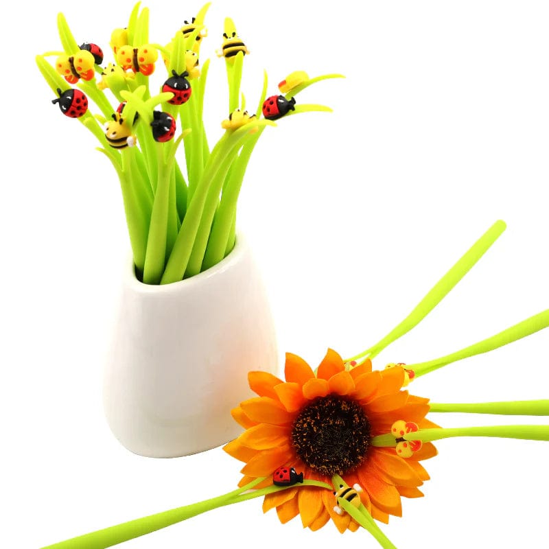 Bugs on Grass Wiggle Gel Pen