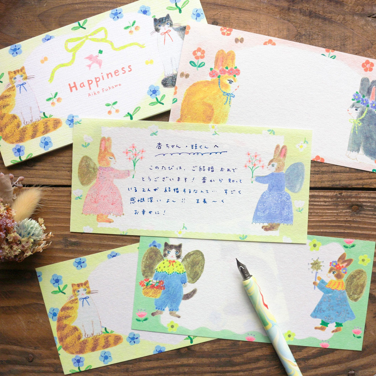 Cat and Bunny Rectangular Memopad