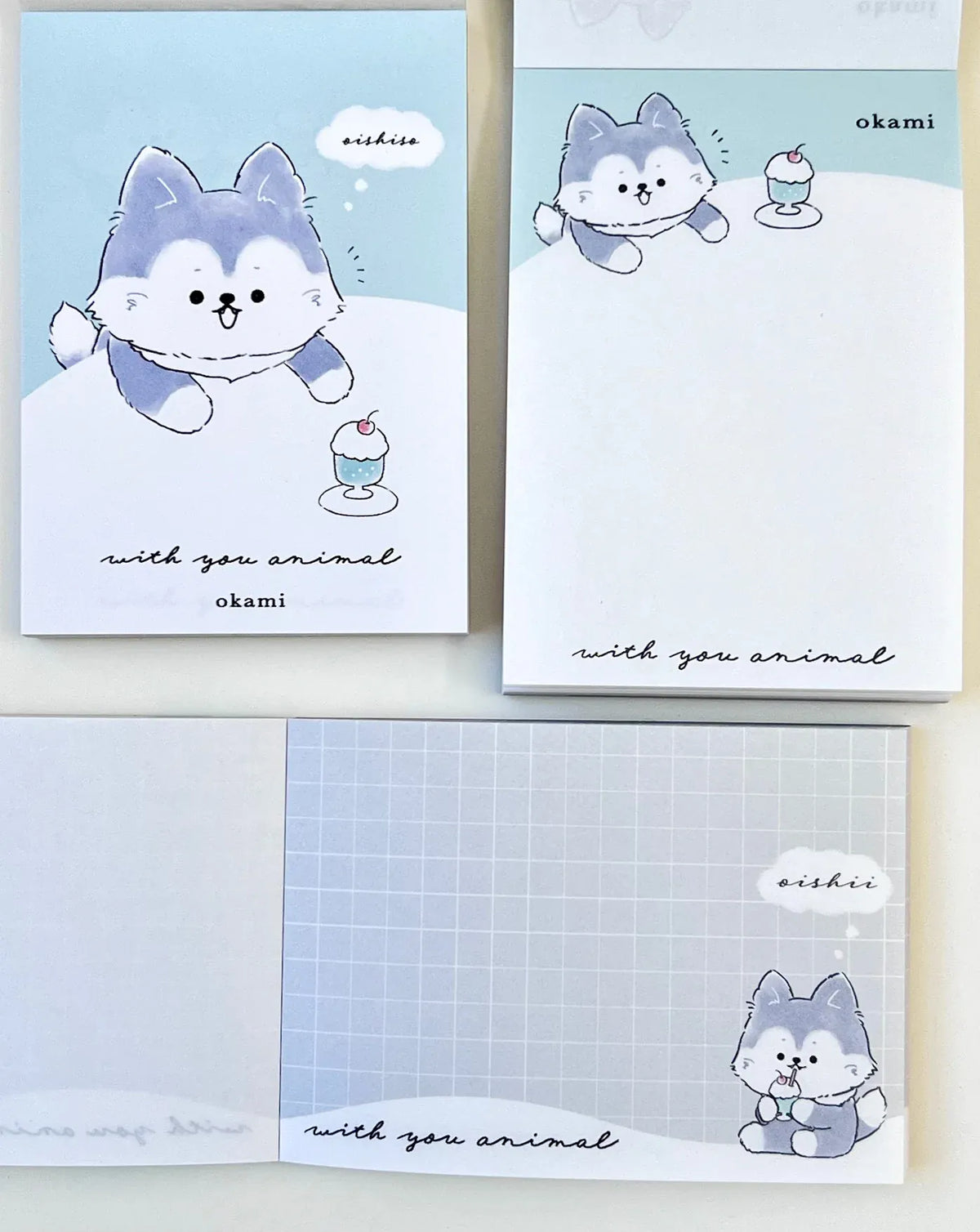 Puppy Husky Dessert Mini Notepad