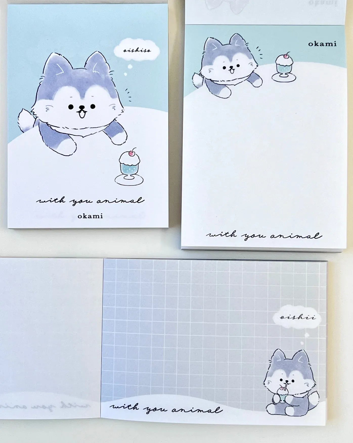 Puppy Husky Dessert Mini Notepad