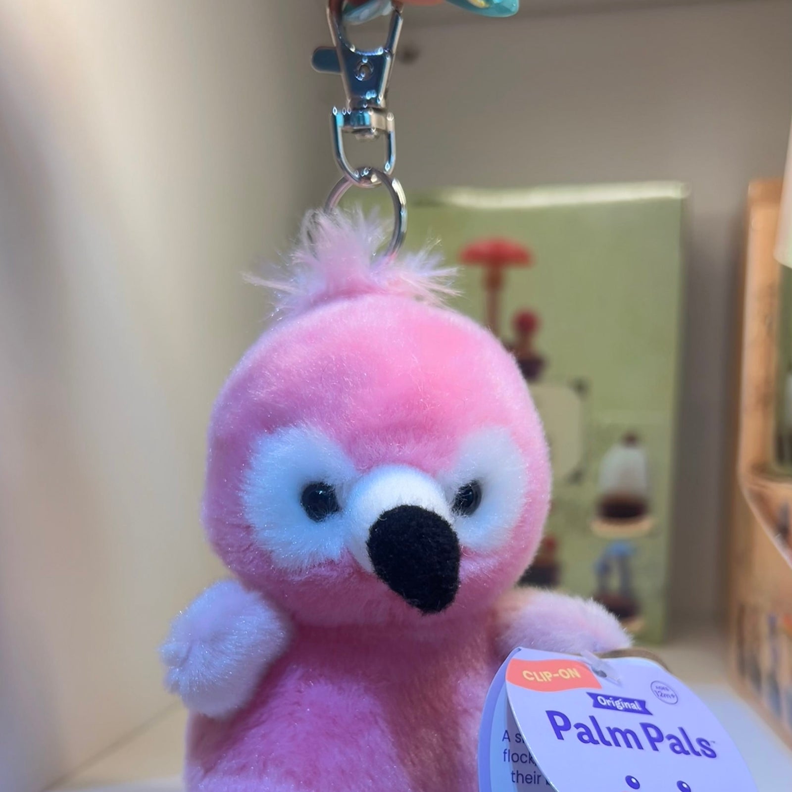 Pinky Flamingo Clip-On Palm Pals Plush