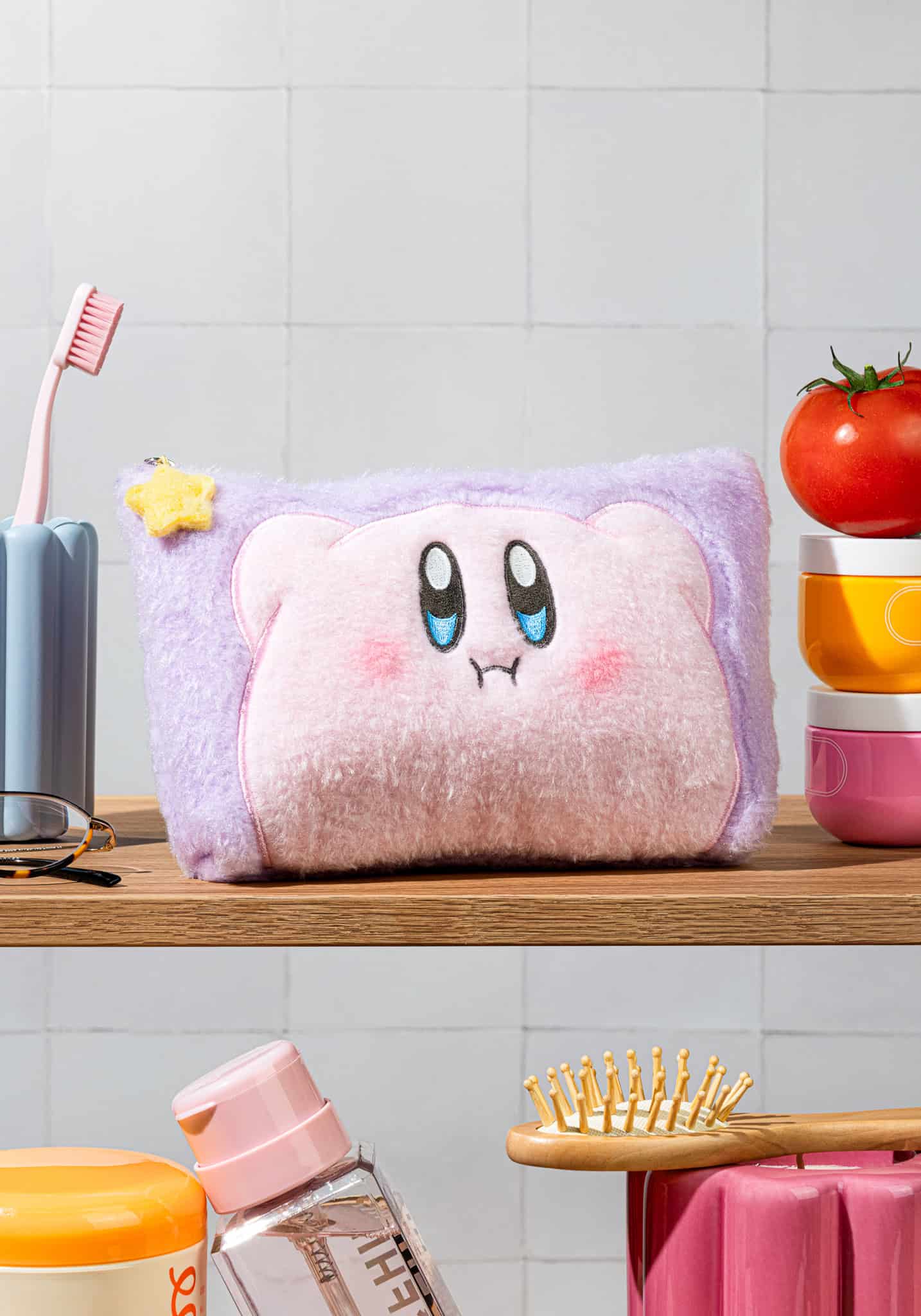 Kirby Fluffy Rectangular Pouch Floating Version