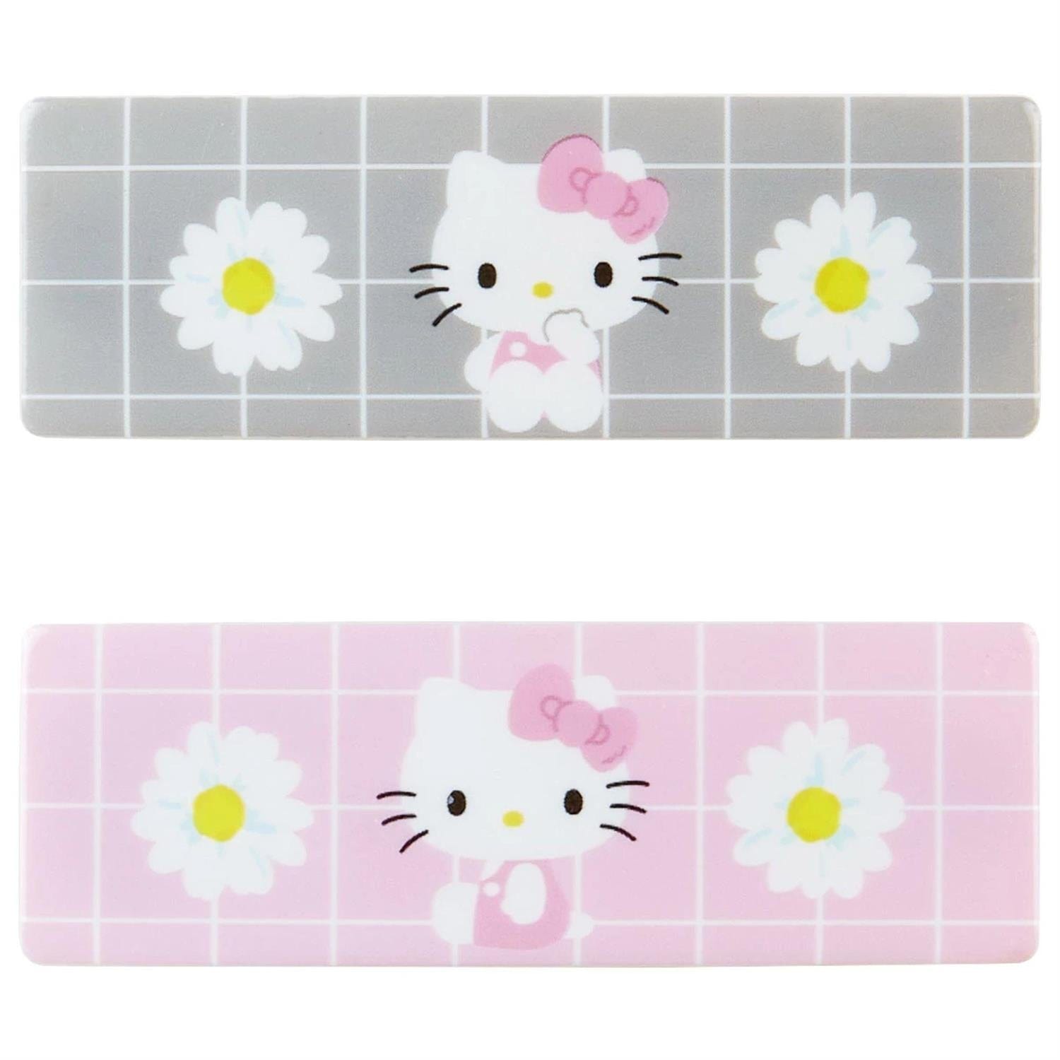 Hello Kitty Sanrio Grid Hair Clip Set