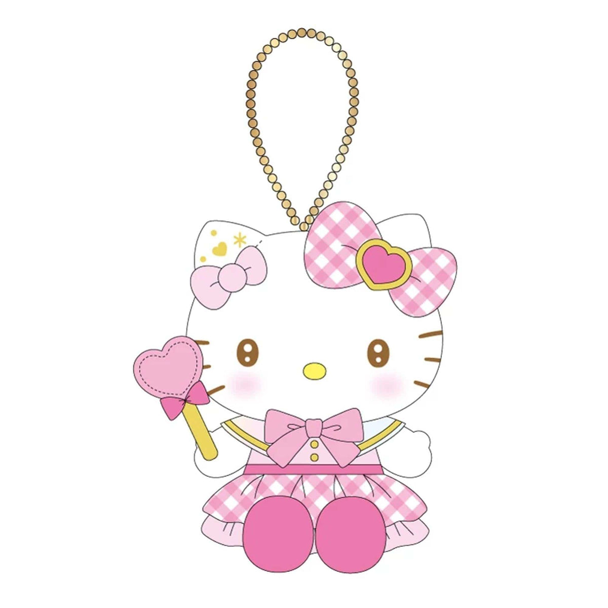 Hello Kitty Love Wand Plush Keychain