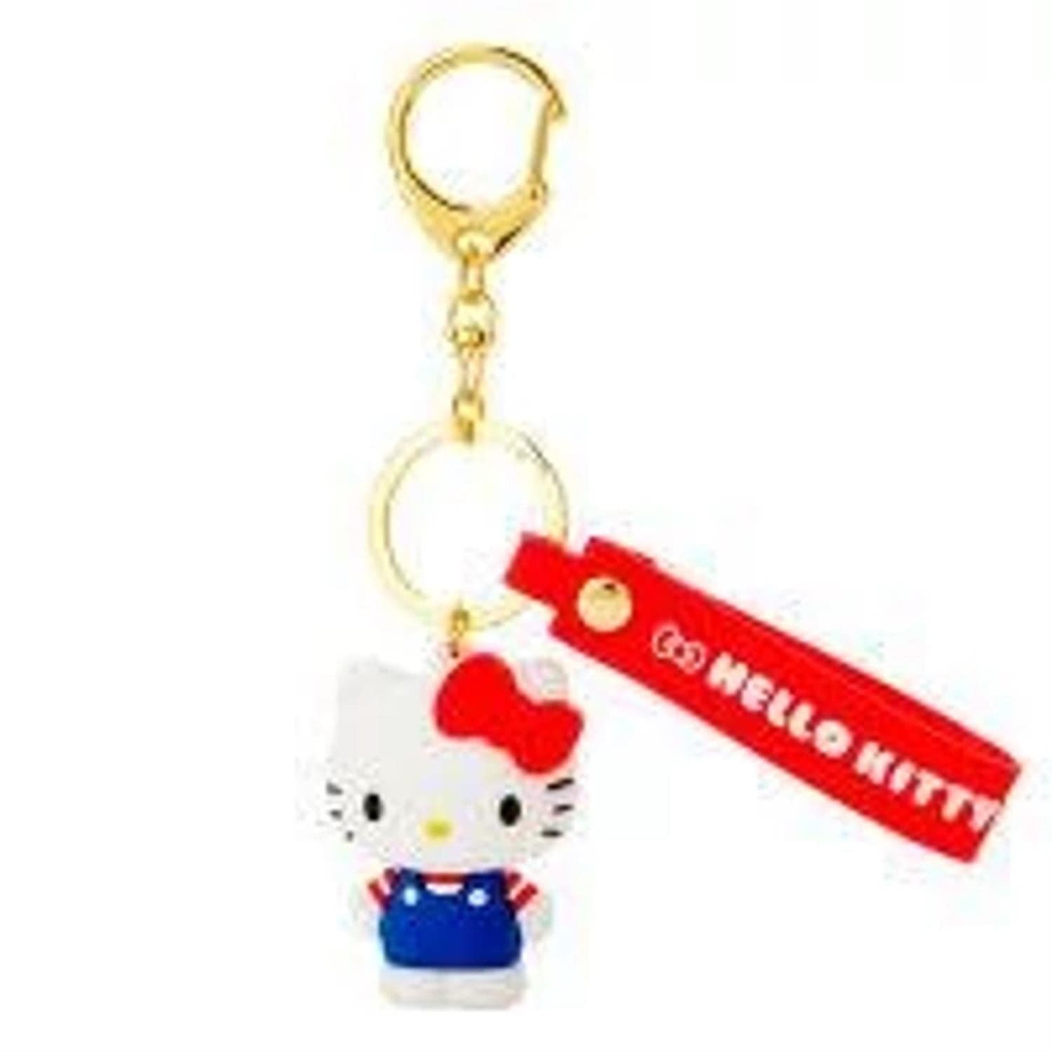 Hello Kitty Rubber Keychain with Character Mascot