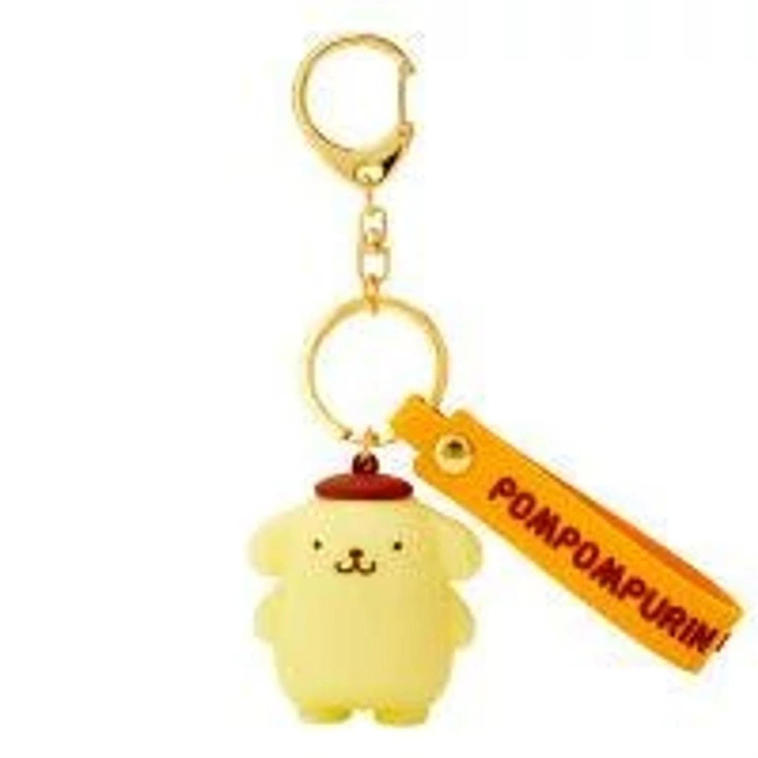 Pompompurin Rubber Keychain with Character Mascot