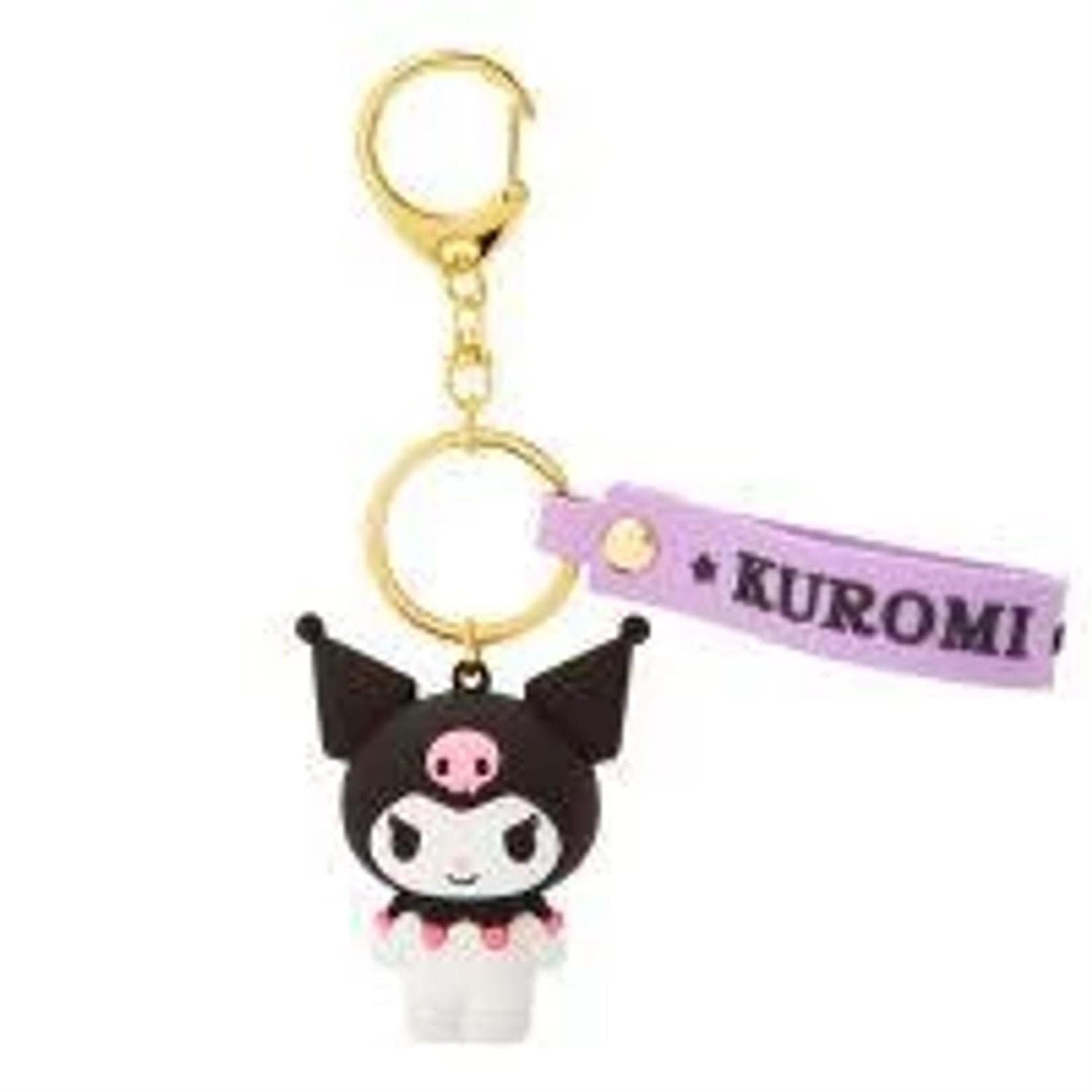 Kuromi Rubber Keychain with Character Mascot