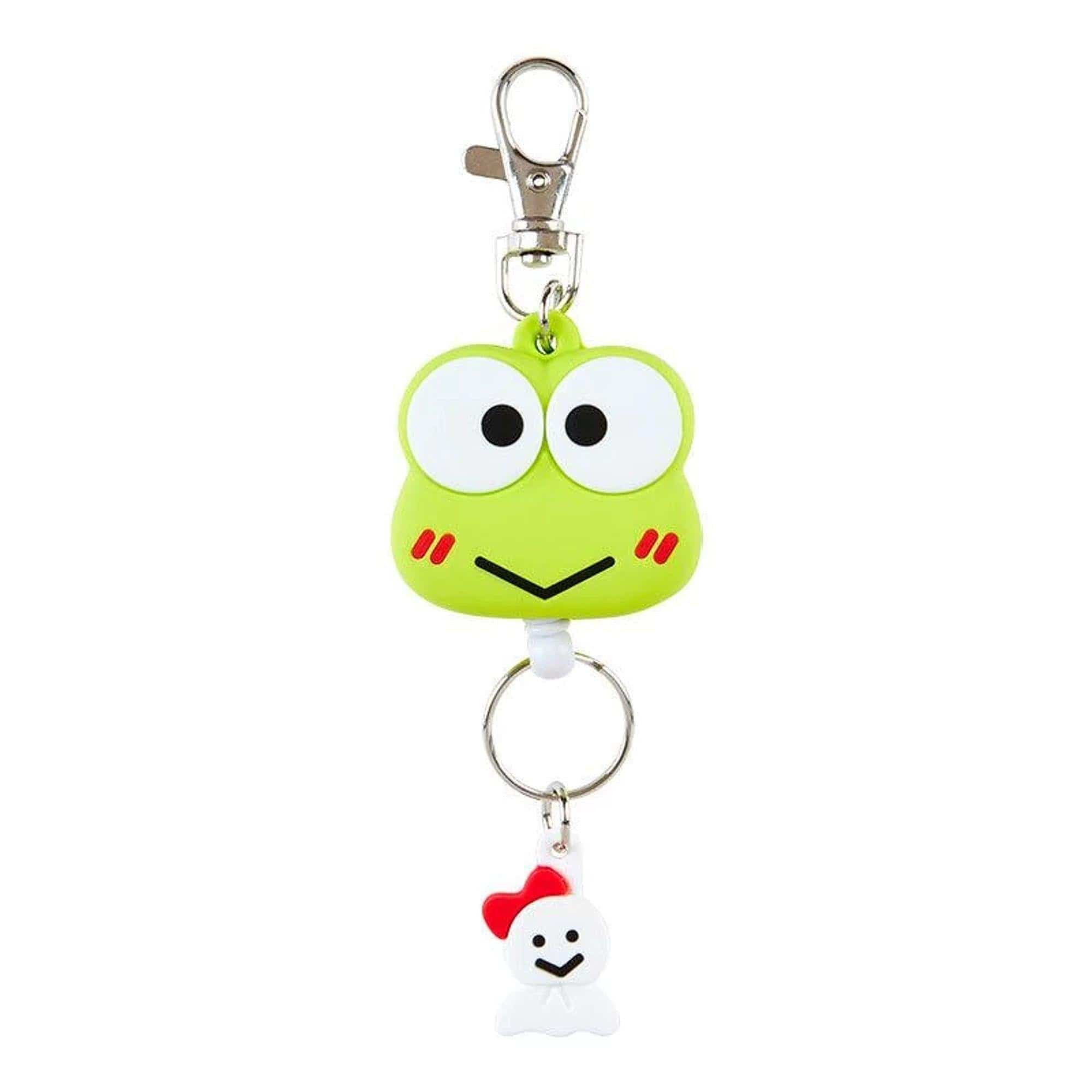 Keroppi Keychain with Badge Reel