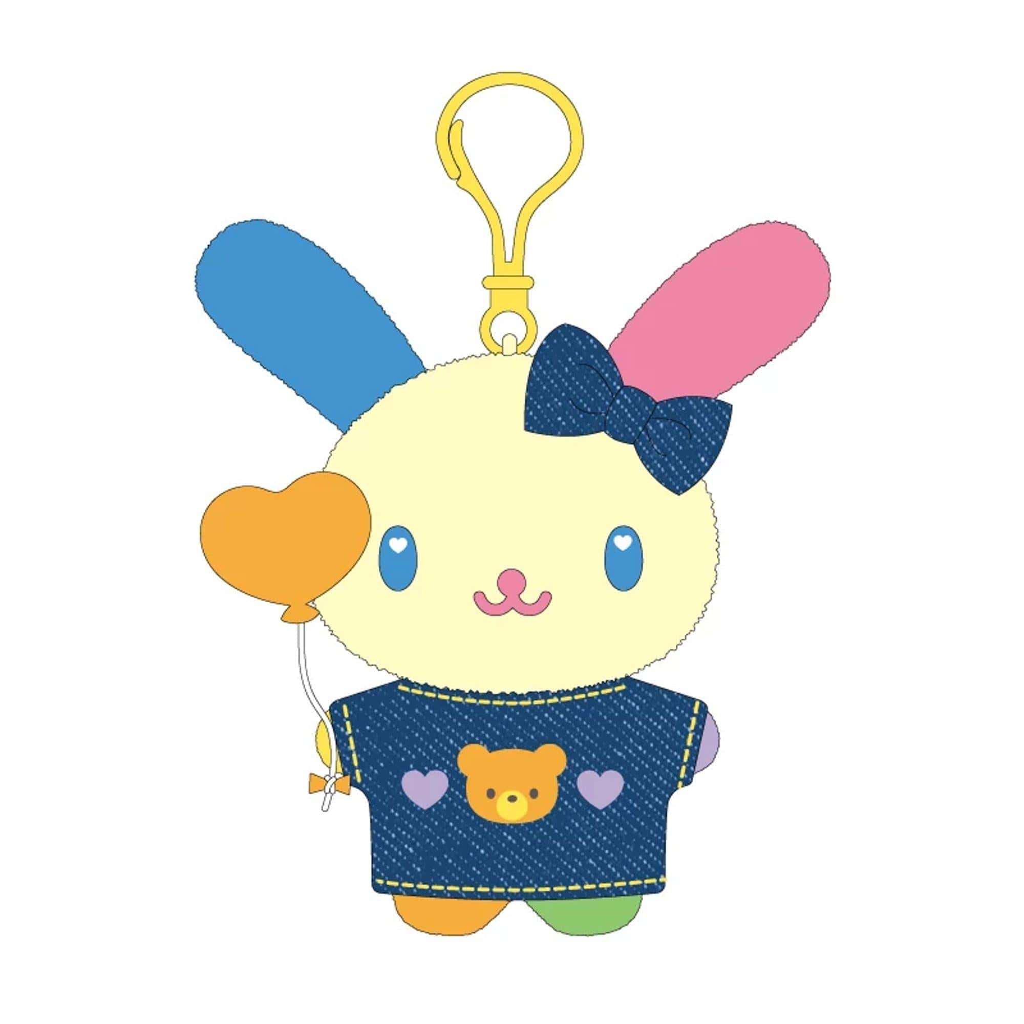 U*SA*HA*NA Sanrio Denim Collection Plush Clip On Keychain