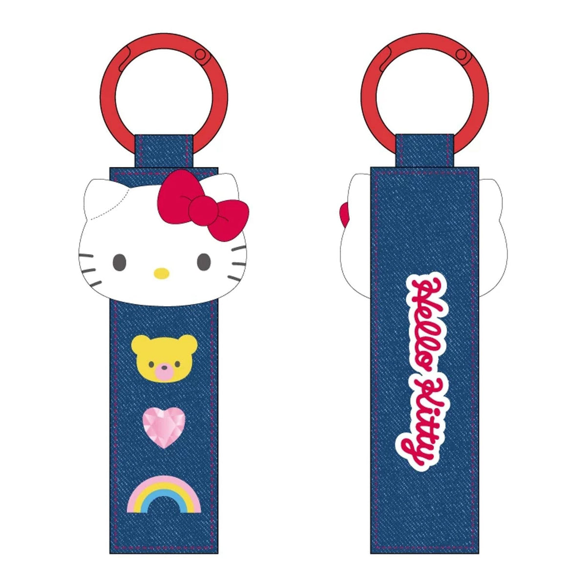 Hello Kitty Sanrio Denim Collection Strap Keychain