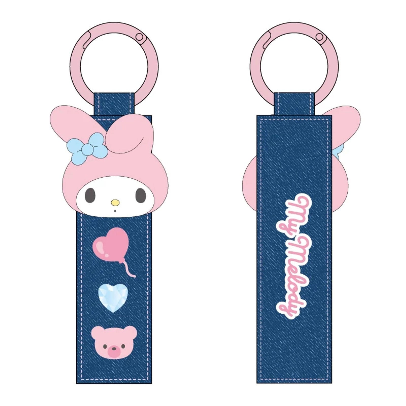 My Melody Sanrio Denim Collection Strap Keychain