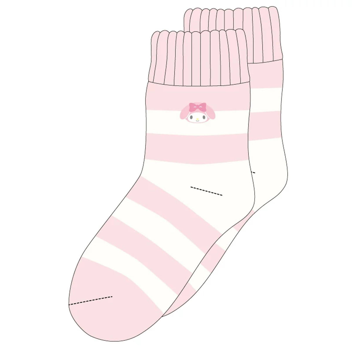 My Melody Striped Crew Socks