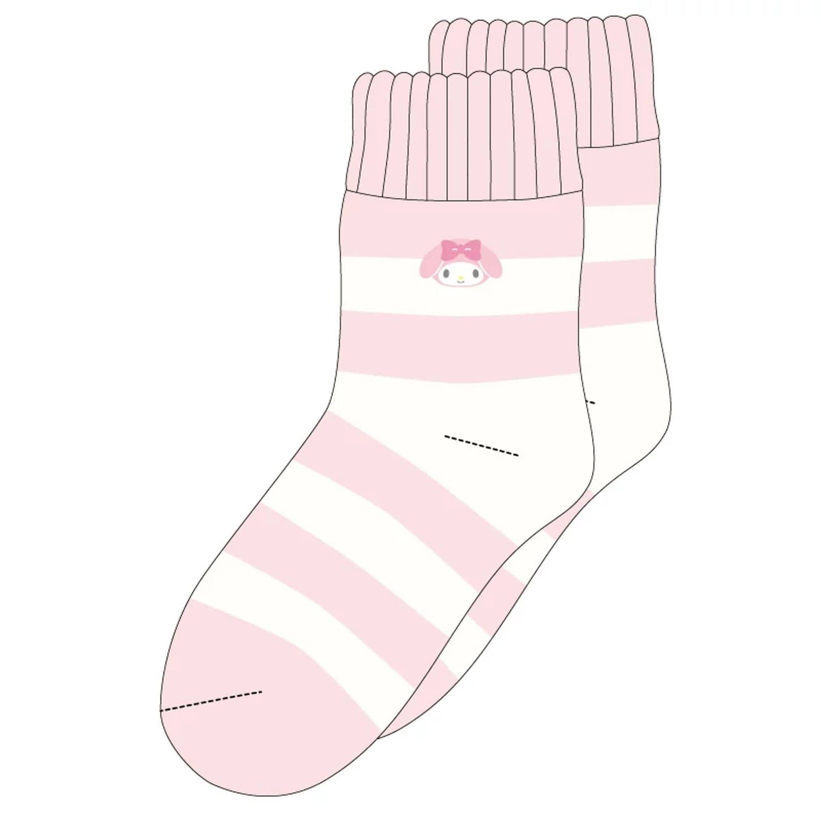 My Melody Striped Crew Socks