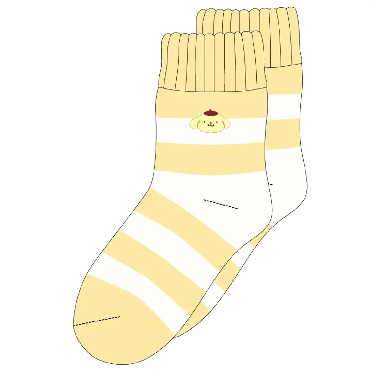 Pompompurin Striped Crew Socks