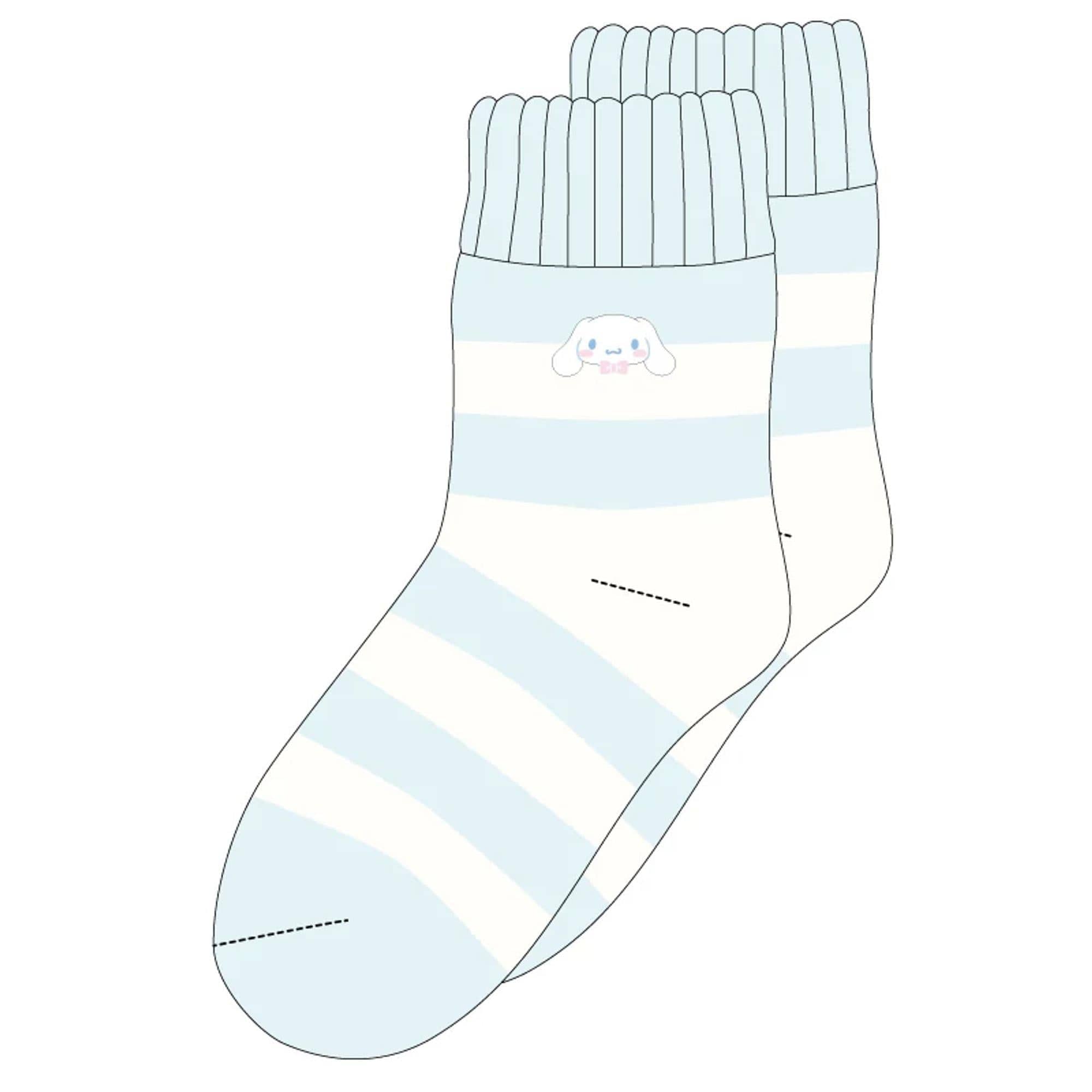 Cinnamoroll Striped Crew Socks