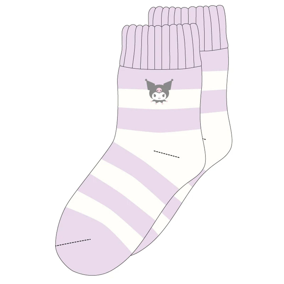 Kuromi Striped Crew Socks