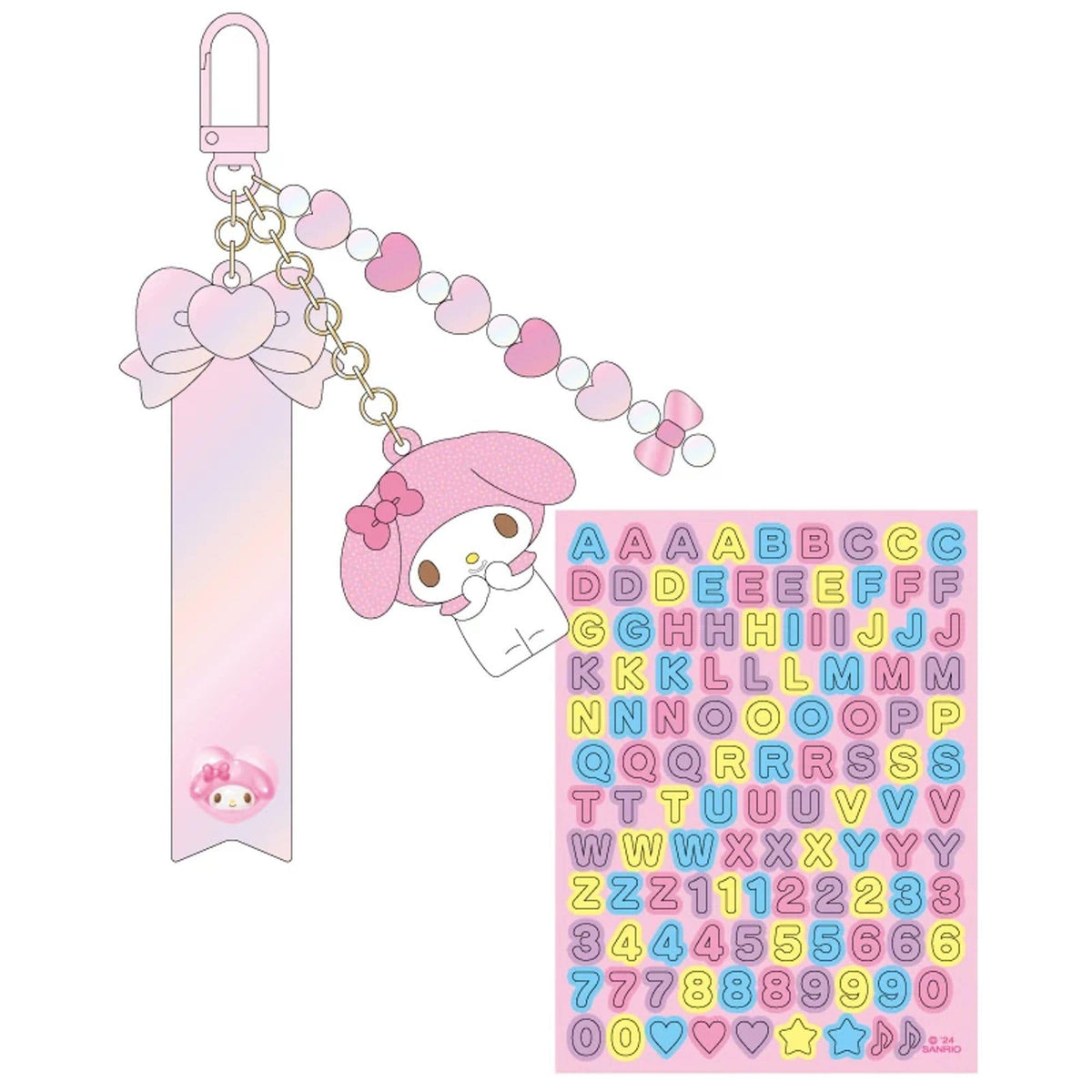 My Melody Personalized Clear Keychain