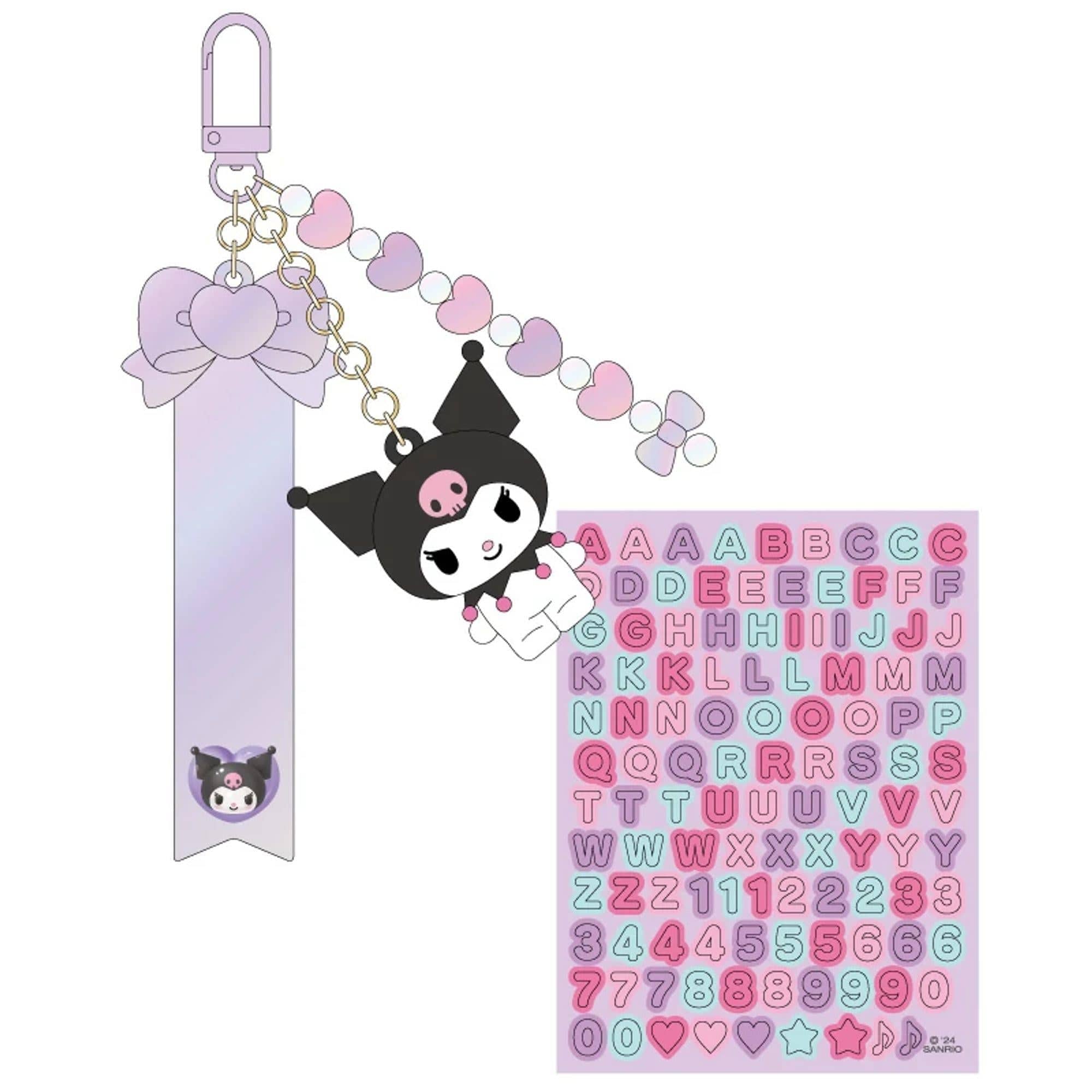 Kuromi Personalized Clear Keychain