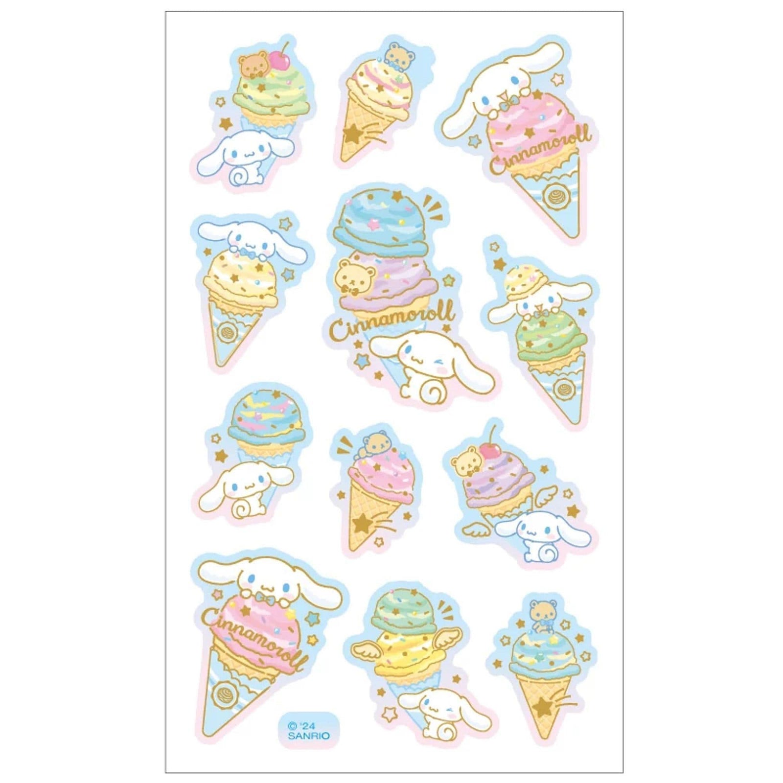 Cinnamoroll Ice Cream Sticker Sheet