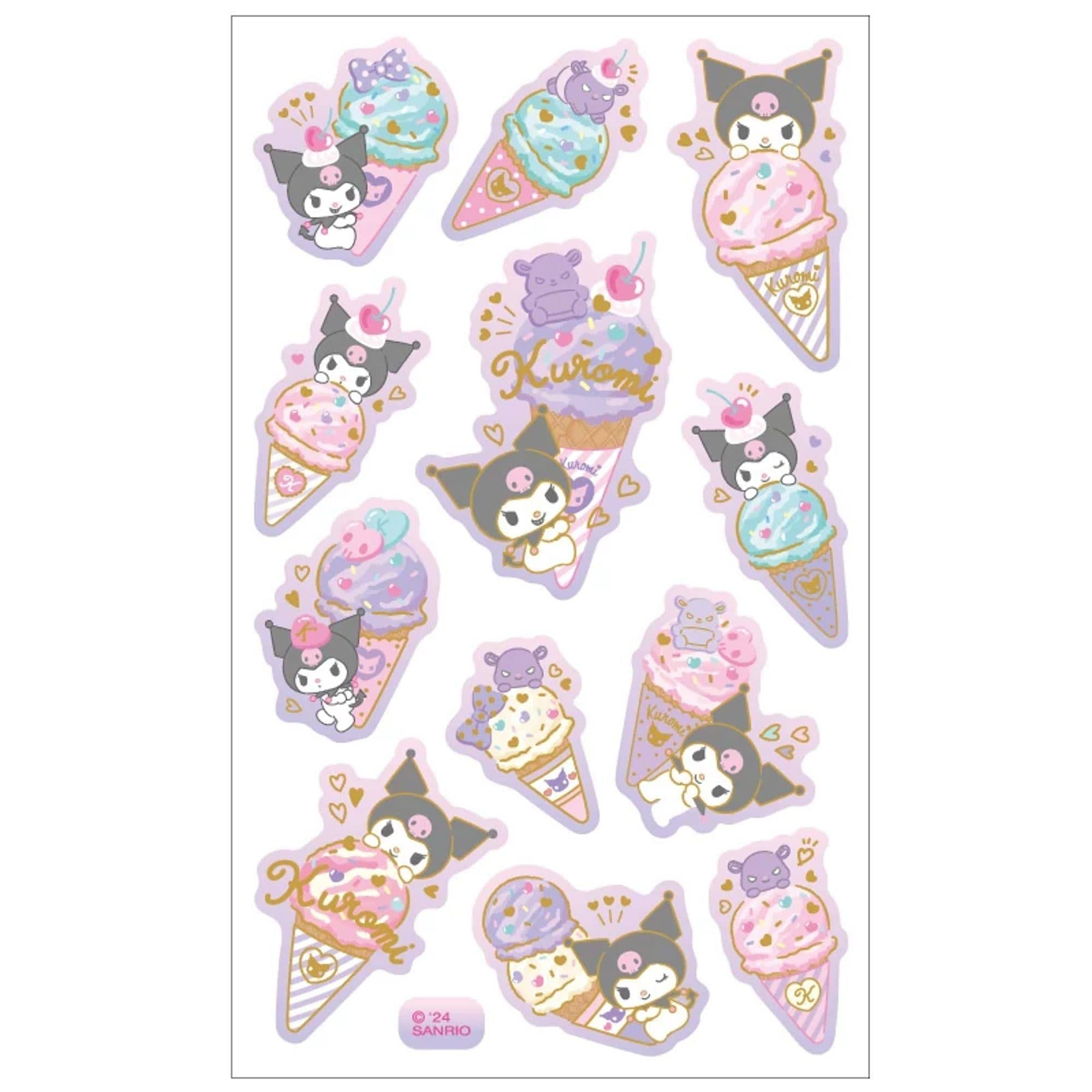 Kuromi Ice Cream Sticker Sheet