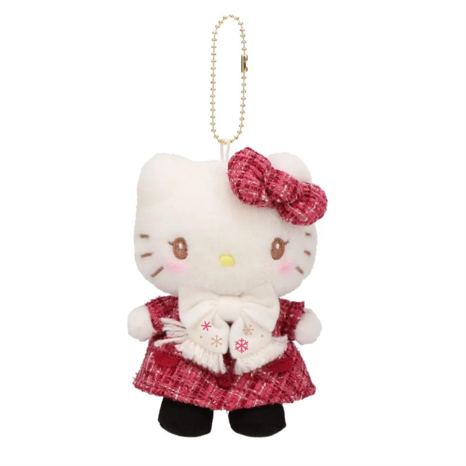 Hello Kitty Winter Dress Series Plush Keychain
