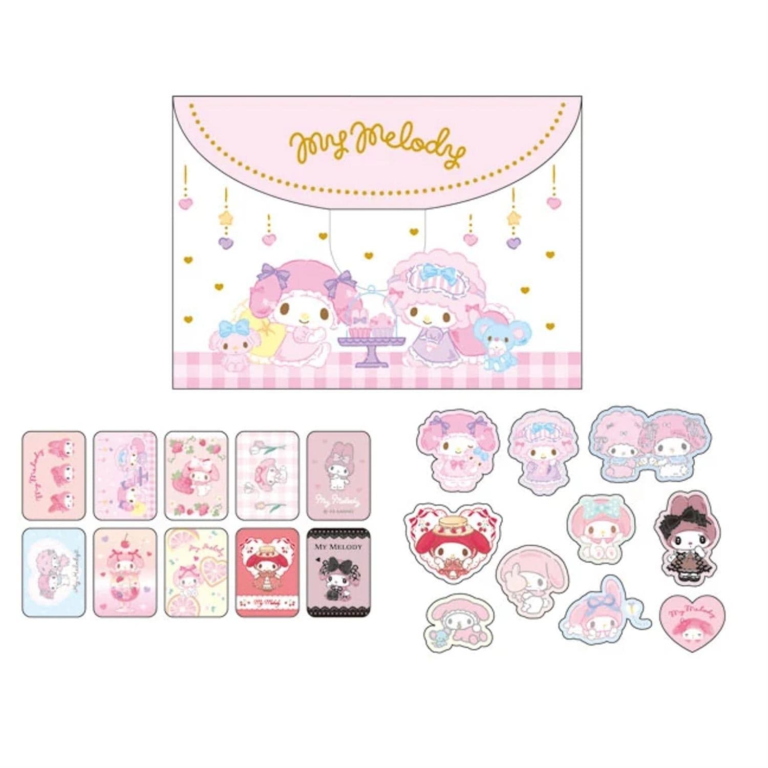 My Melody and My Sweet Piano Sticker Flakes with Pouch