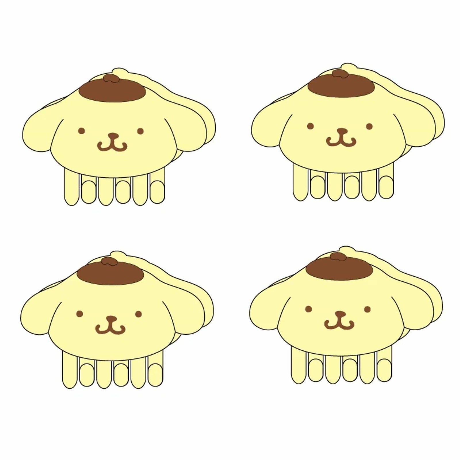 Pompompurin Aurora Hair Claw Set of 4