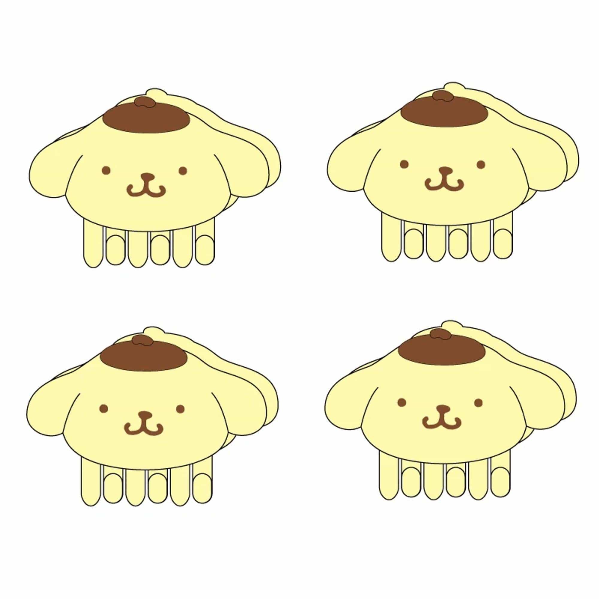 Pompompurin Aurora Hair Claw Set of 4