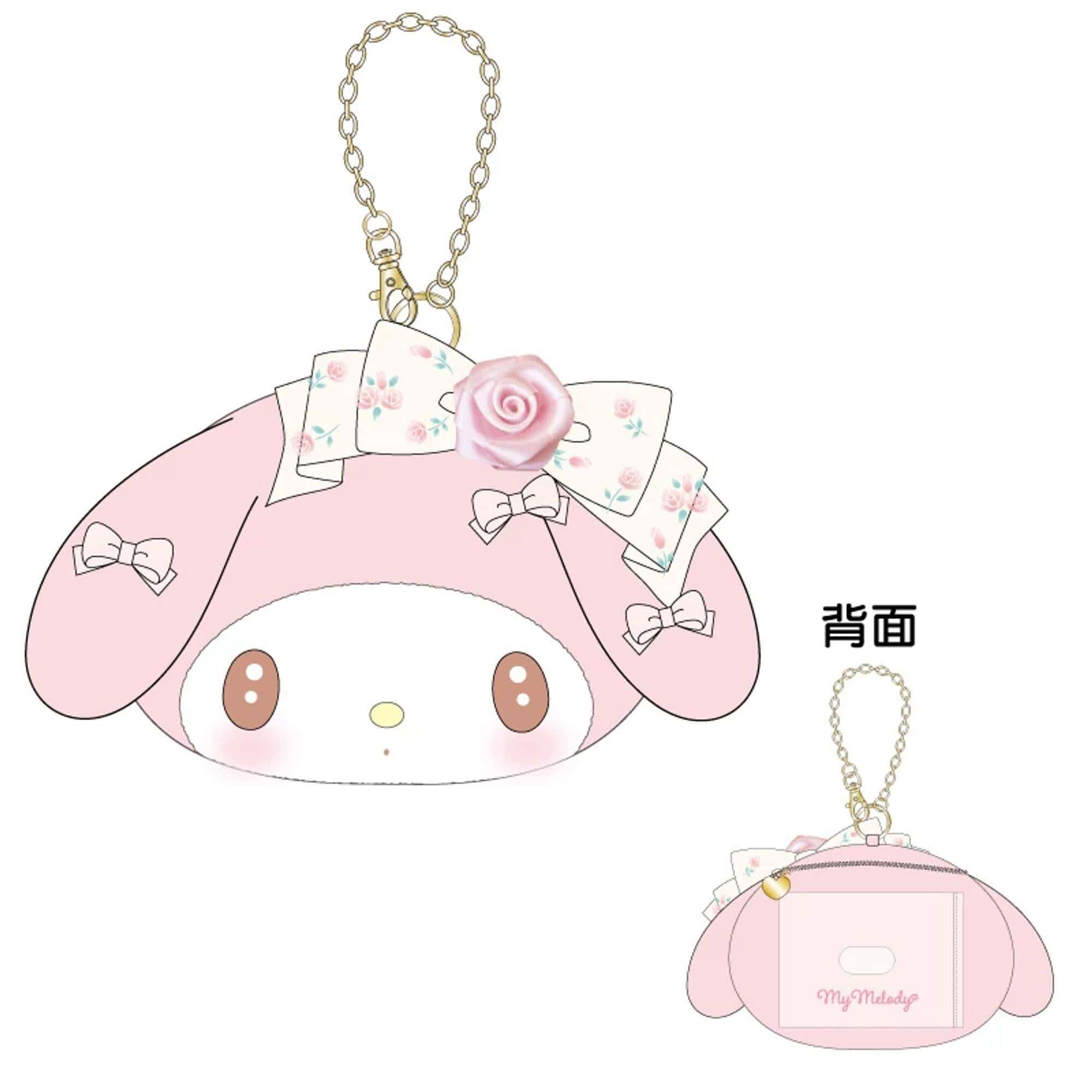 My Melody Rose Card Holder Keychain