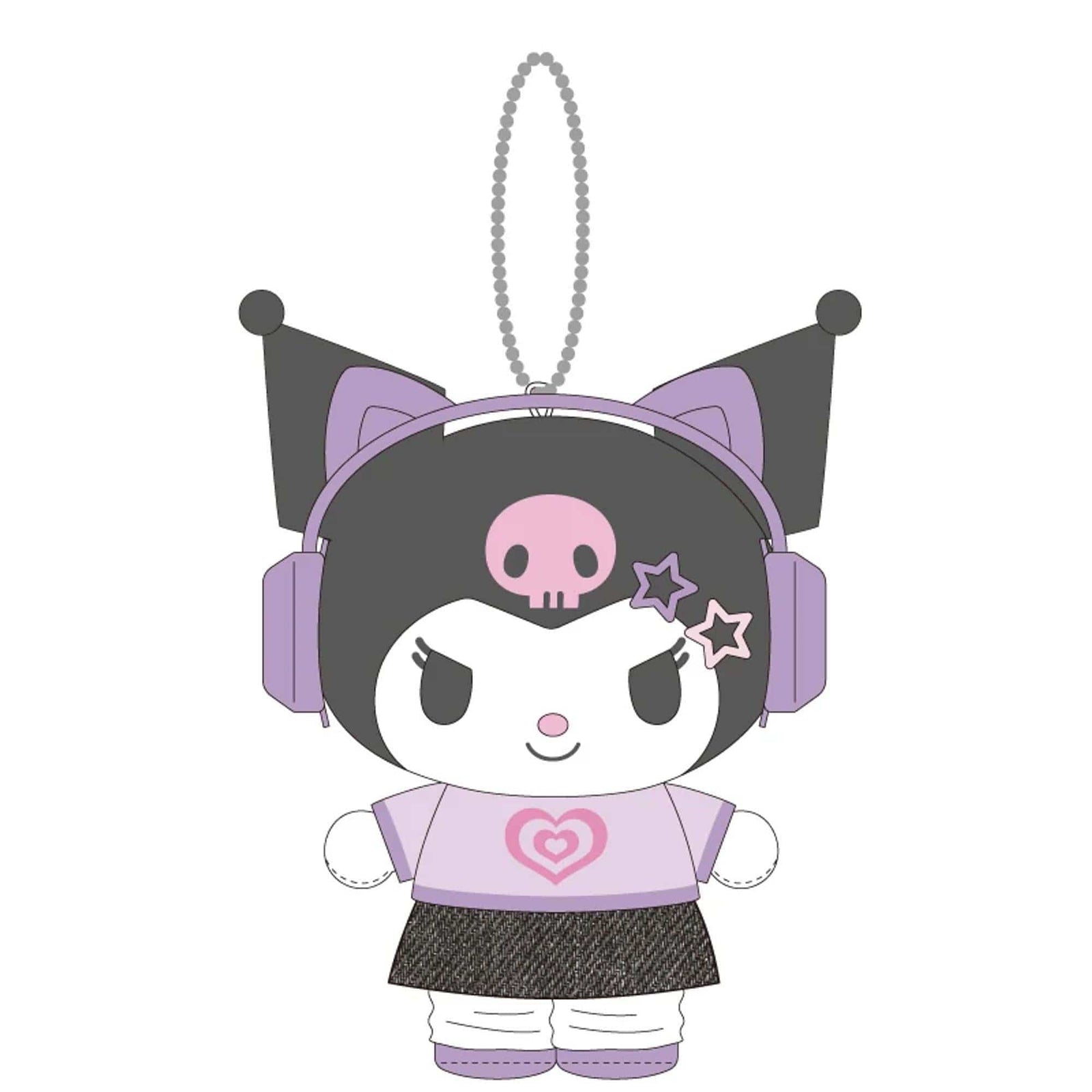 Kuromi Sanrio Pop Stars Collection Plush Keychain