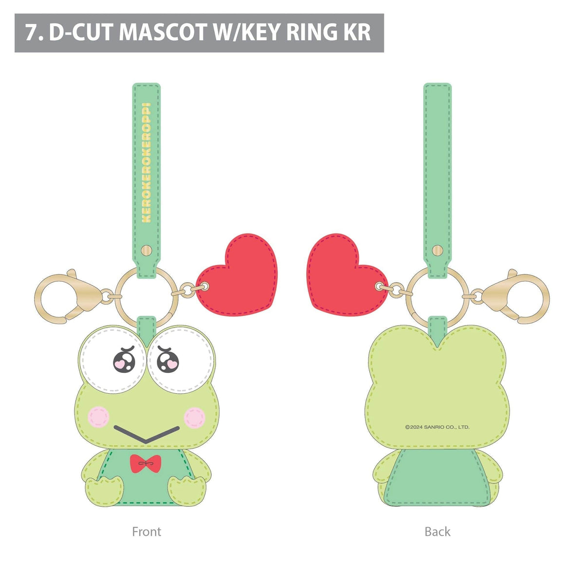 Keroppi Kawaii Love Keychain