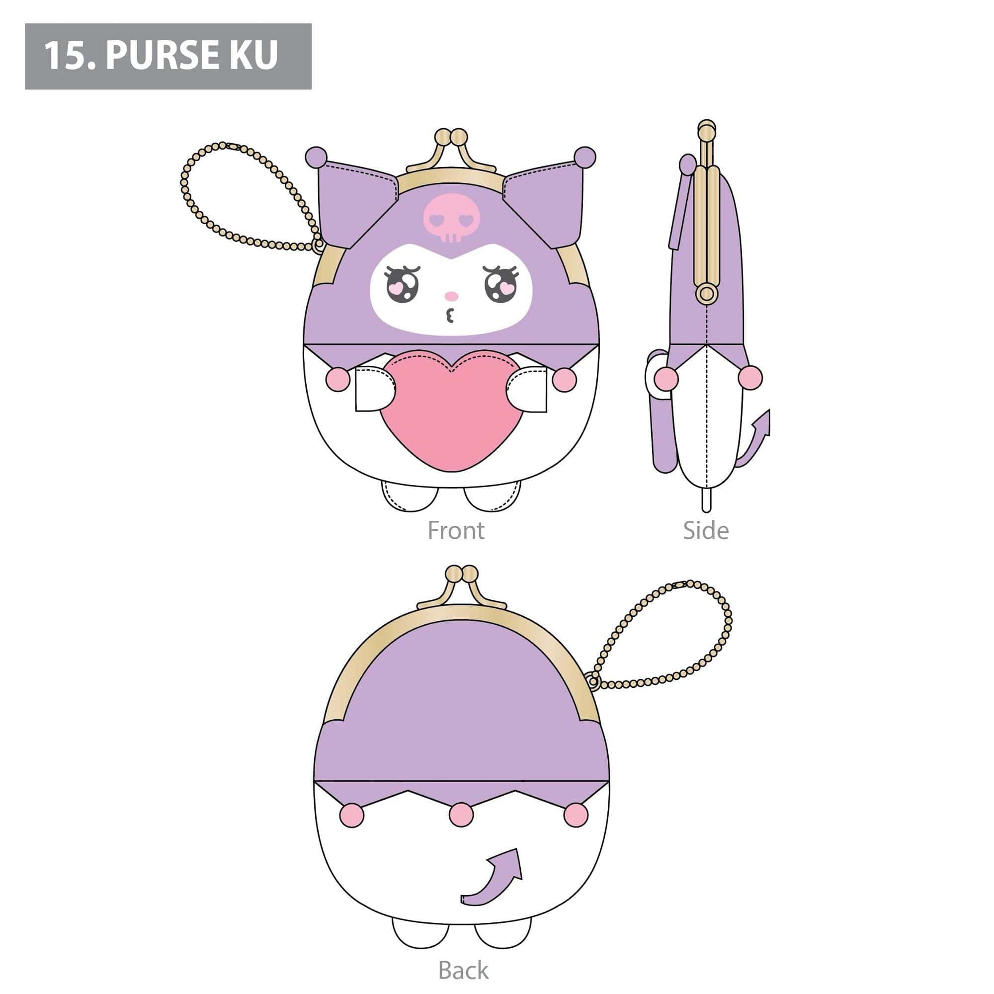 Kuromi Kawaii Love Coin Purse