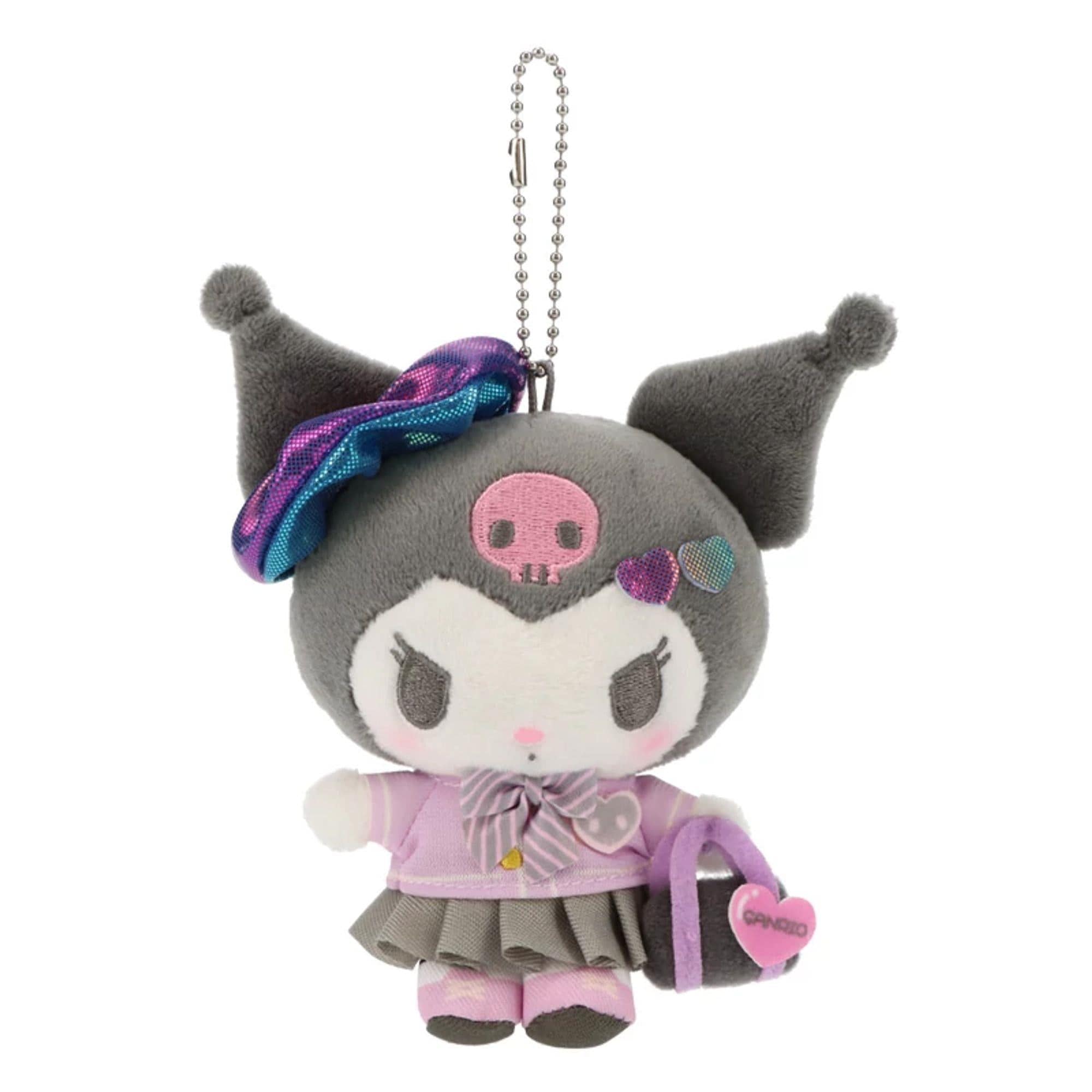 Kuromi Sparkle Club Plush Mascot Keychain