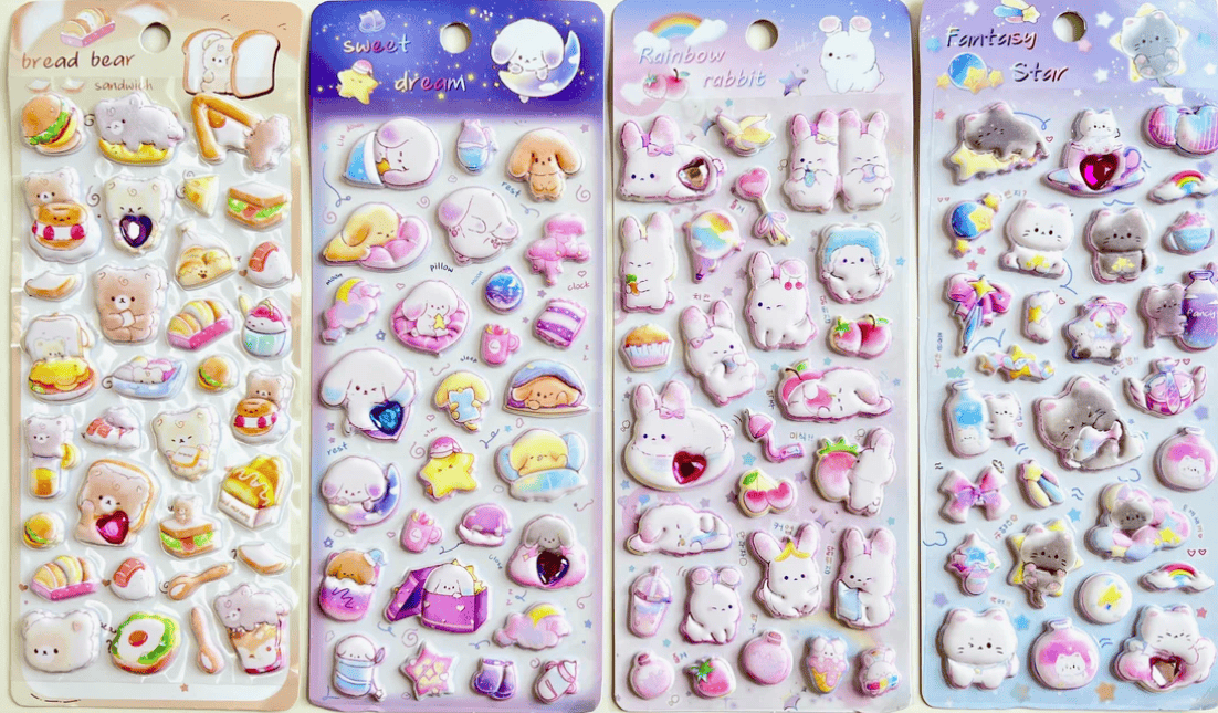 Big Puffy Animal Stickers Assortment