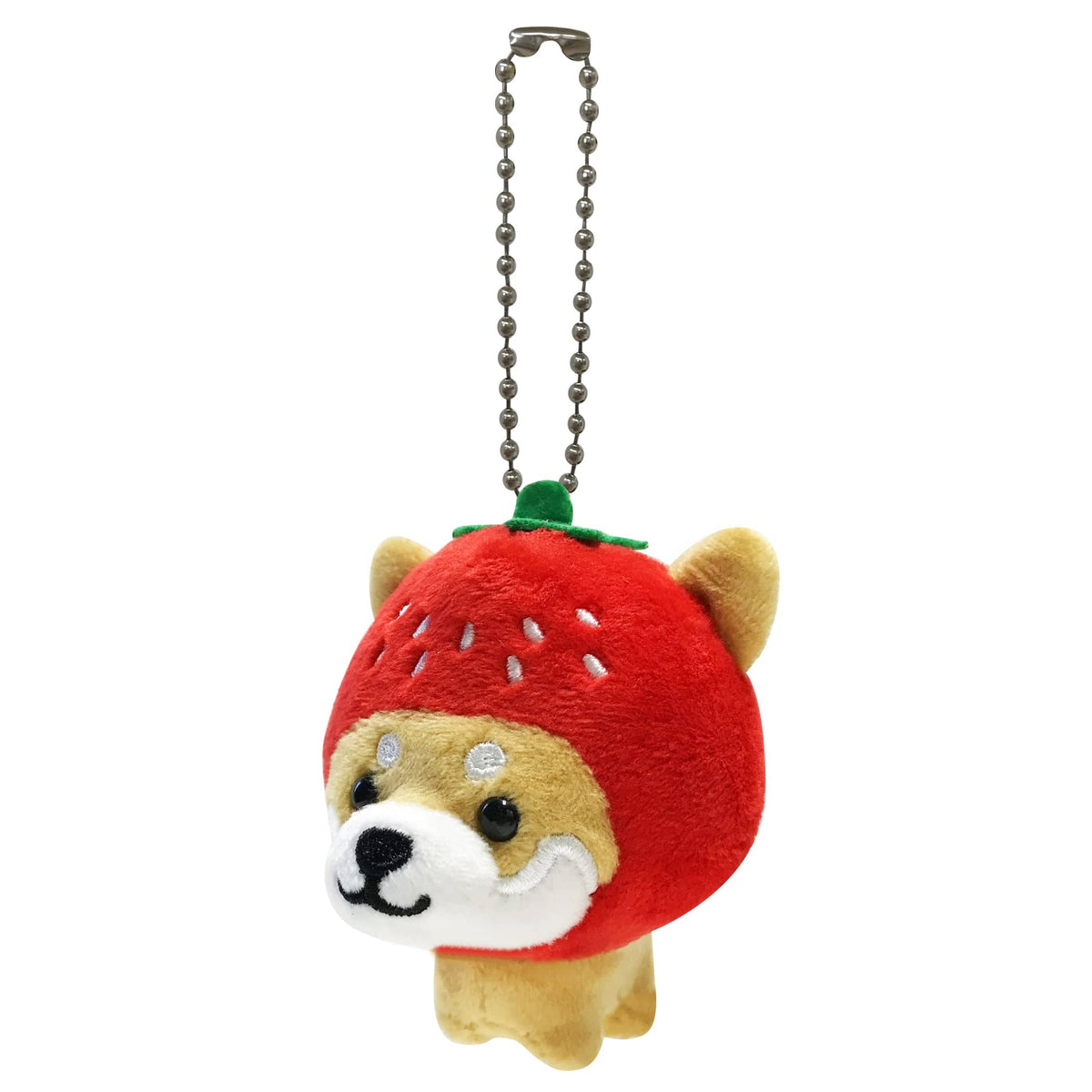 Tabisuru Mameshiba Keychain- Strawberry Mameta