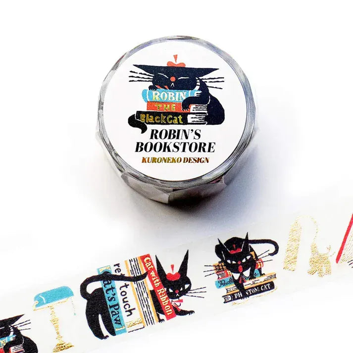 Foiled Robin's Bookstore Washi Tape
