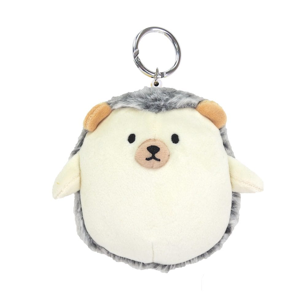 Hedgehog Hughug Mocchiri Reel Keychain with Pocket
