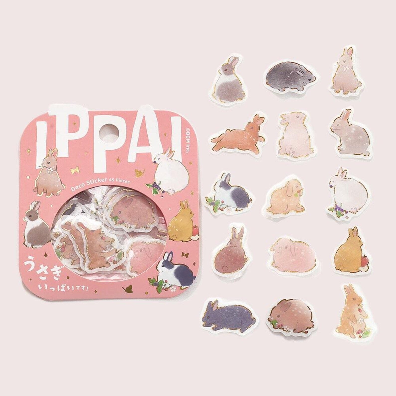 BGM Sticker Flakes-Ippai Rabbits