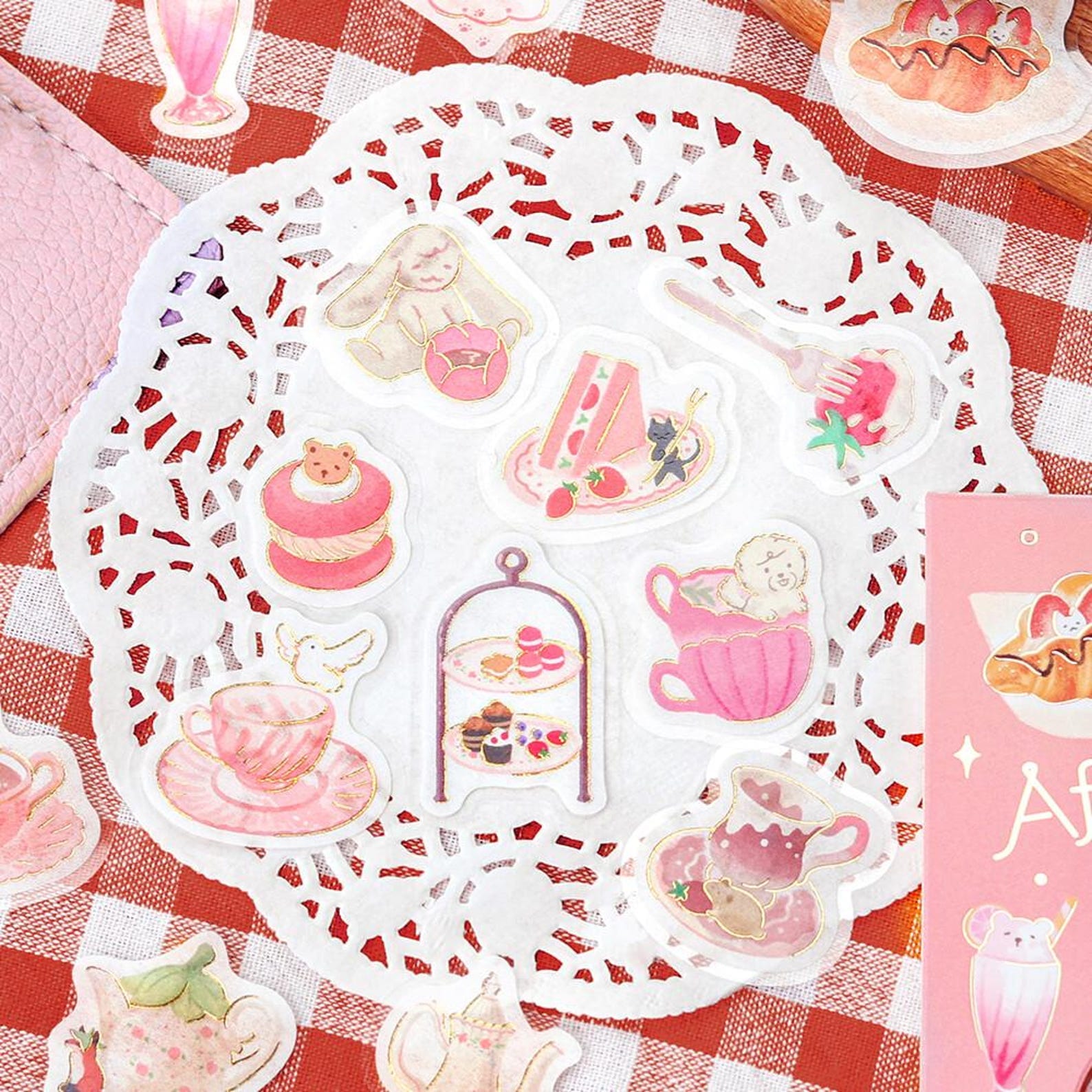Afternoon Tea Pink Version BGM Stickers
