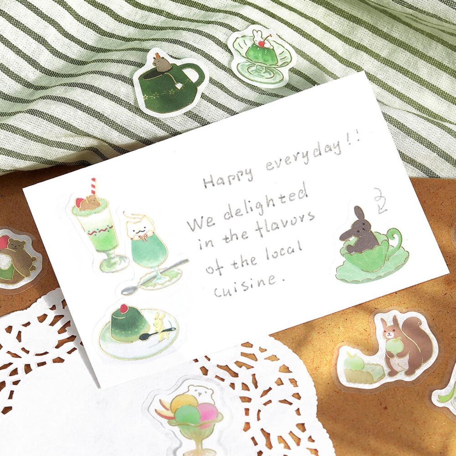 Afternoon Tea Green Version BGM Stickers