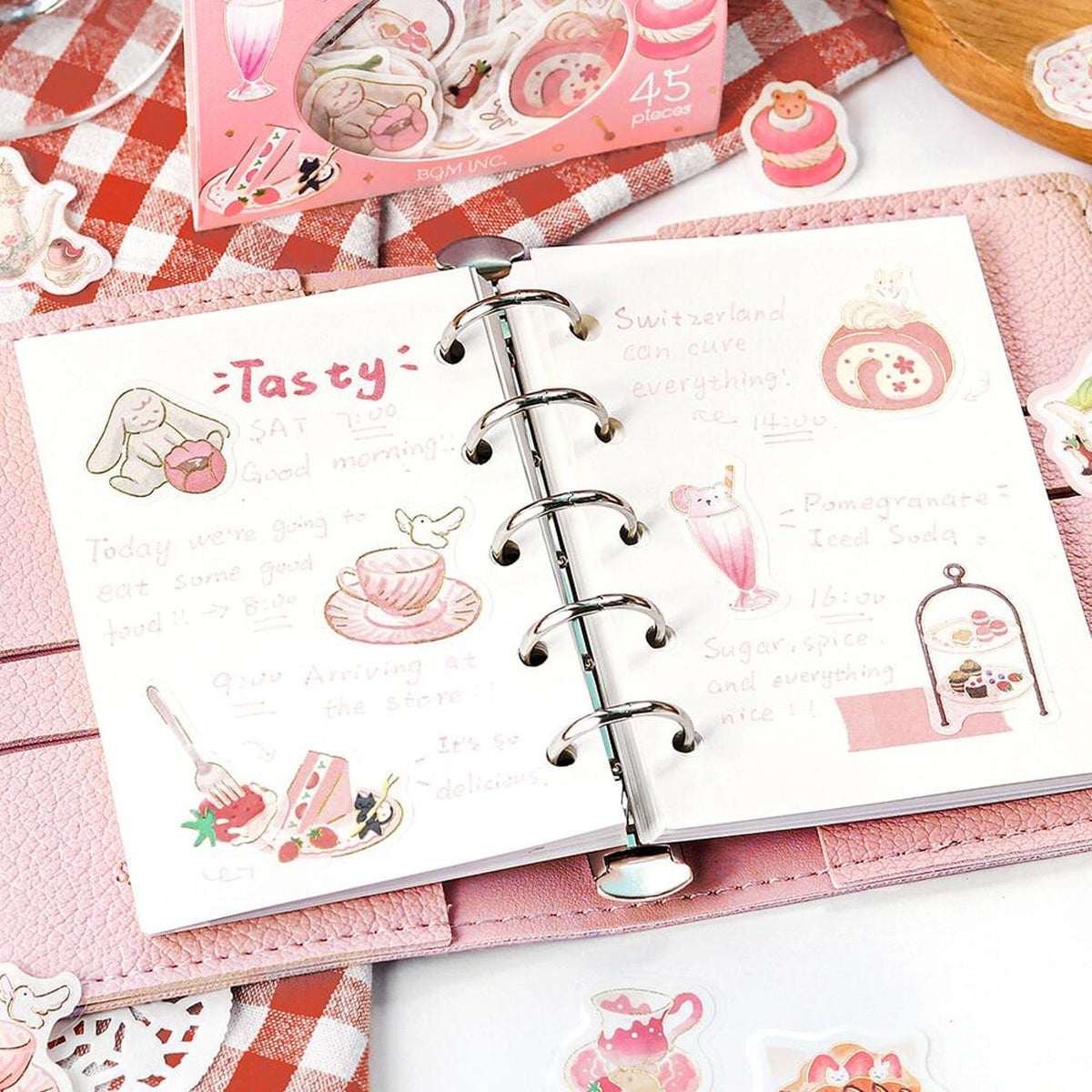 Afternoon Tea Pink Version BGM Stickers